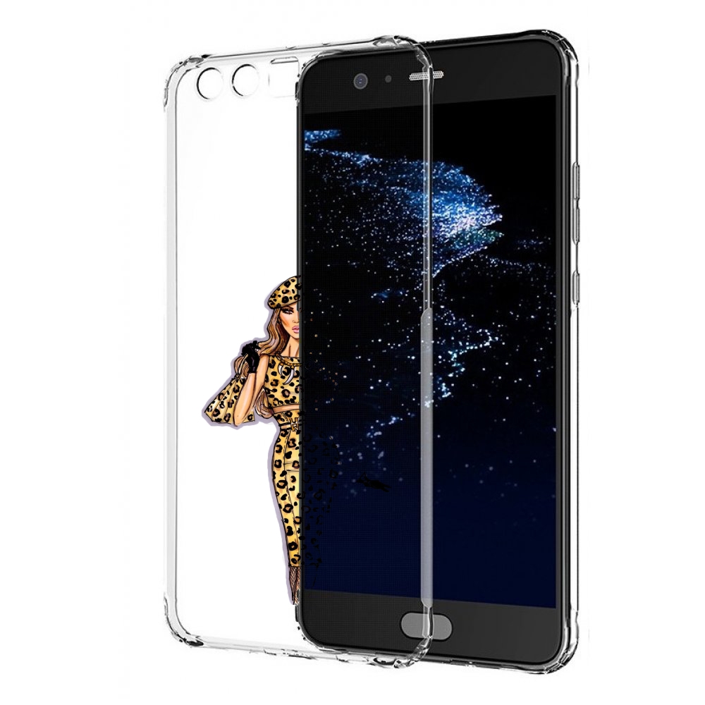 

Чехол бампер MyPads леопардовое платье женский для Huawei P10 Pl, Прозрачный, Tocco