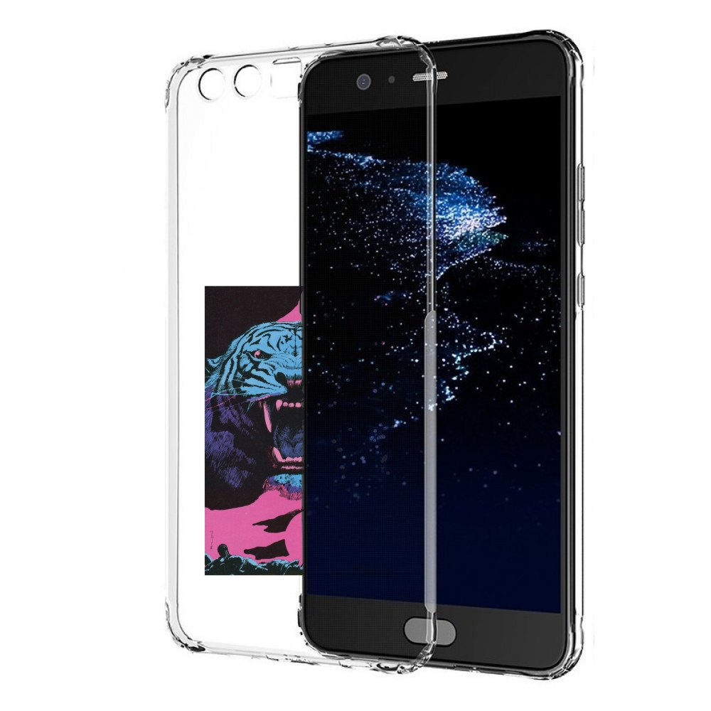 

Чехол бампер MyPads лев с розовыми зубами для Huawei P10 Plus пр, Прозрачный, Tocco