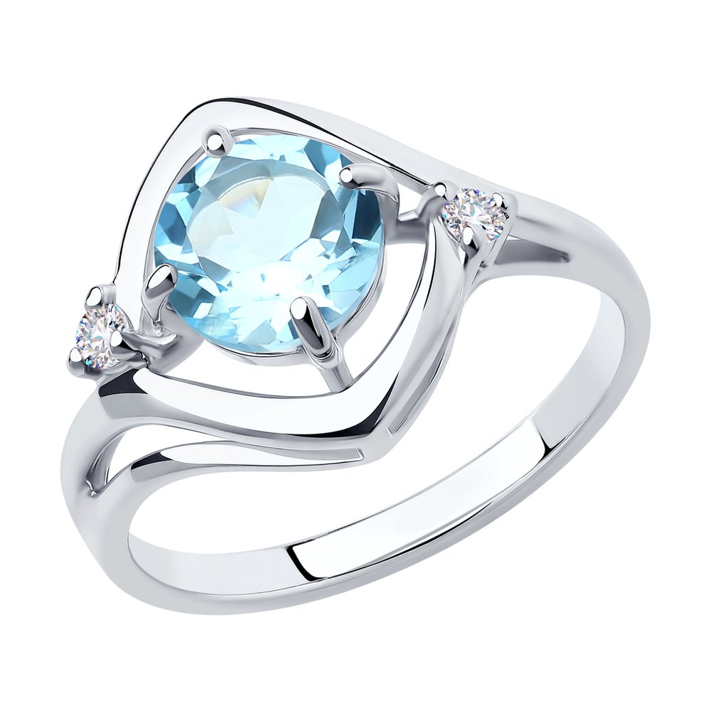 

Кольцо из серебра р. 17,5 Diamant 94-310-00603-1, фианит\топаз, 94-310-00603-1