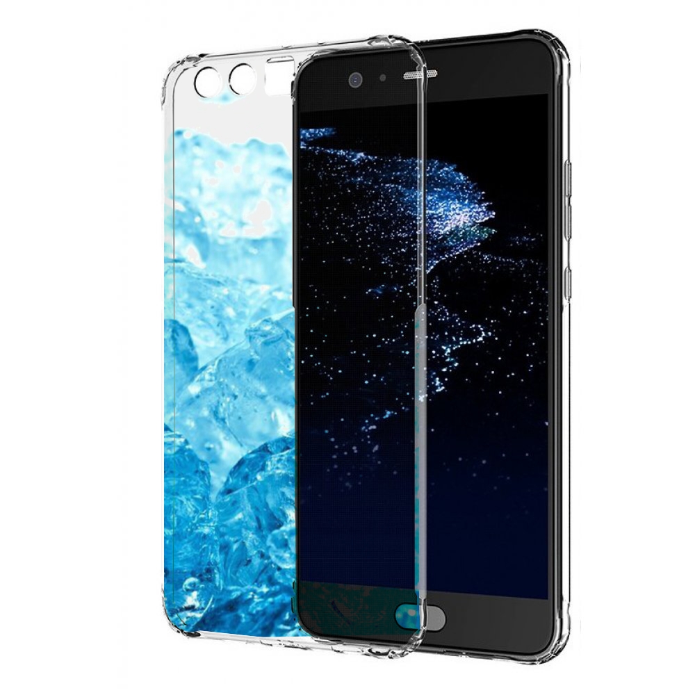Чехол бампер MyPads кусочки-льда для Huawei P10 Plus противоударный