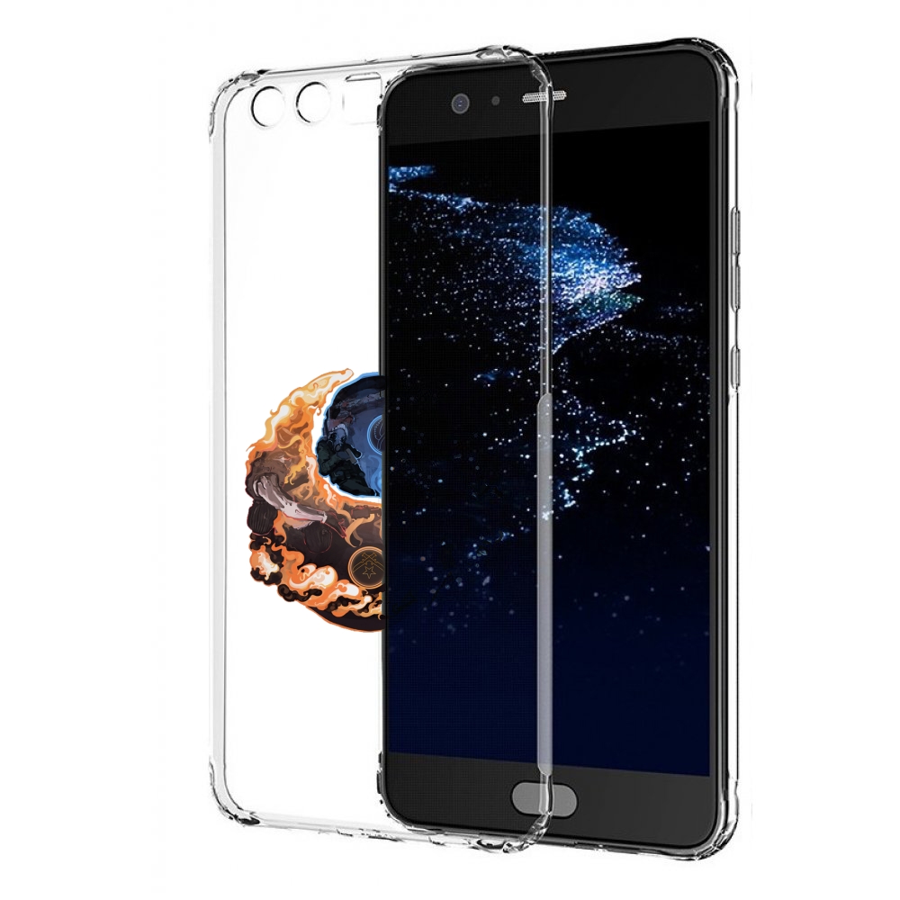 

Чехол бампер MyPads кс-го-инь-янь для Huawei P10 Plus противоуда, Прозрачный, Tocco
