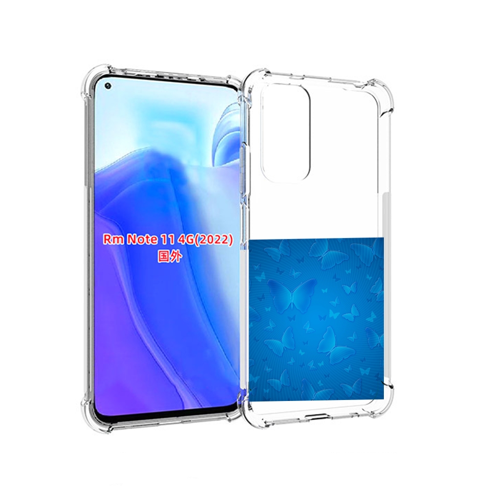 

Чехол MyPads голубые-бабочки для Xiaomi Redmi Note 11 4G ( Глобальная версия ), Tocco