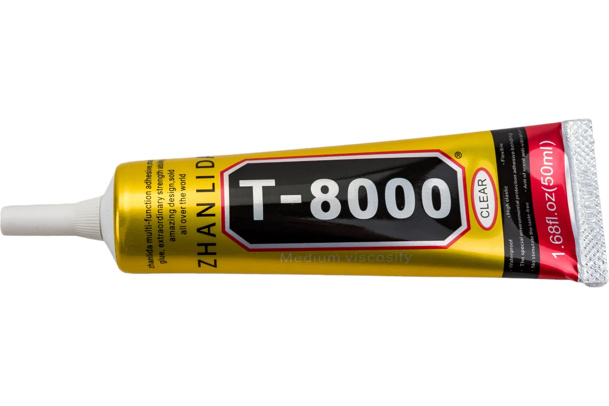 

Клей герметик для проклейки тачскринов T-8000 , прозрачный, 50 мл
