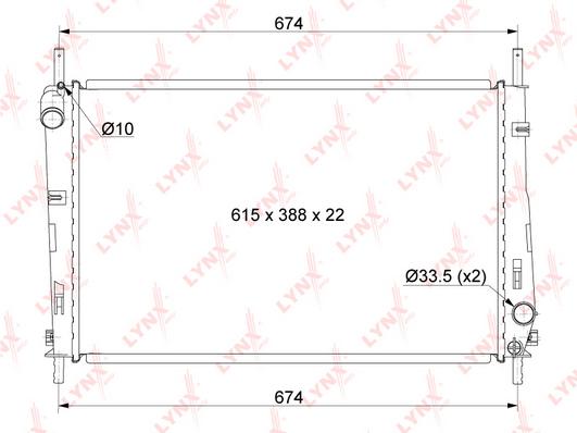 

Радиатор FORD FORD USA Lynx RB1041