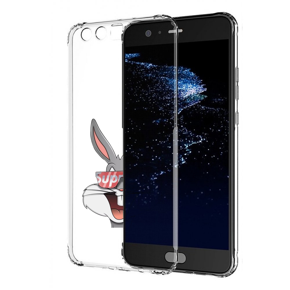 

Чехол бампер MyPads крутой-заяц для Huawei P10 Plus противоударный, Прозрачный, Tocco