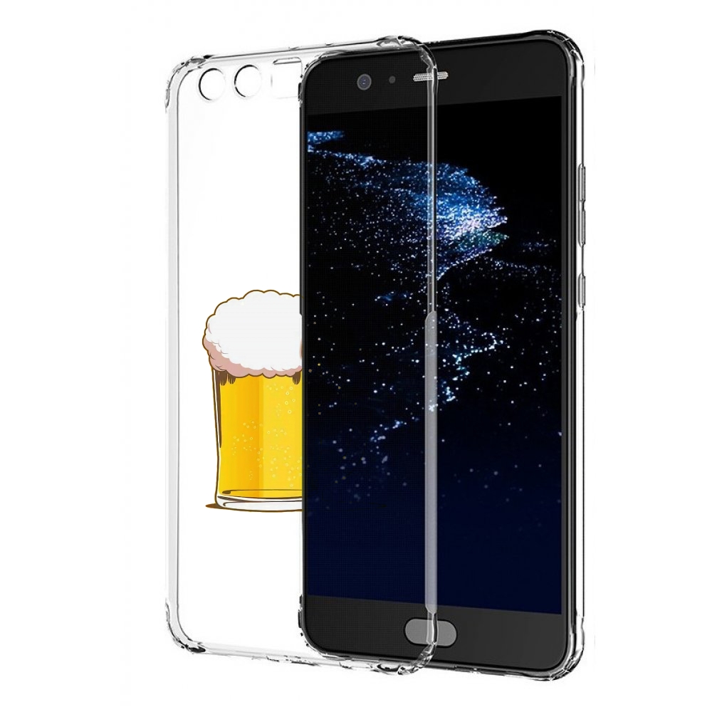 

Чехол бампер MyPads кружка пива для Huawei P10 Plus противоударный, Прозрачный, Tocco