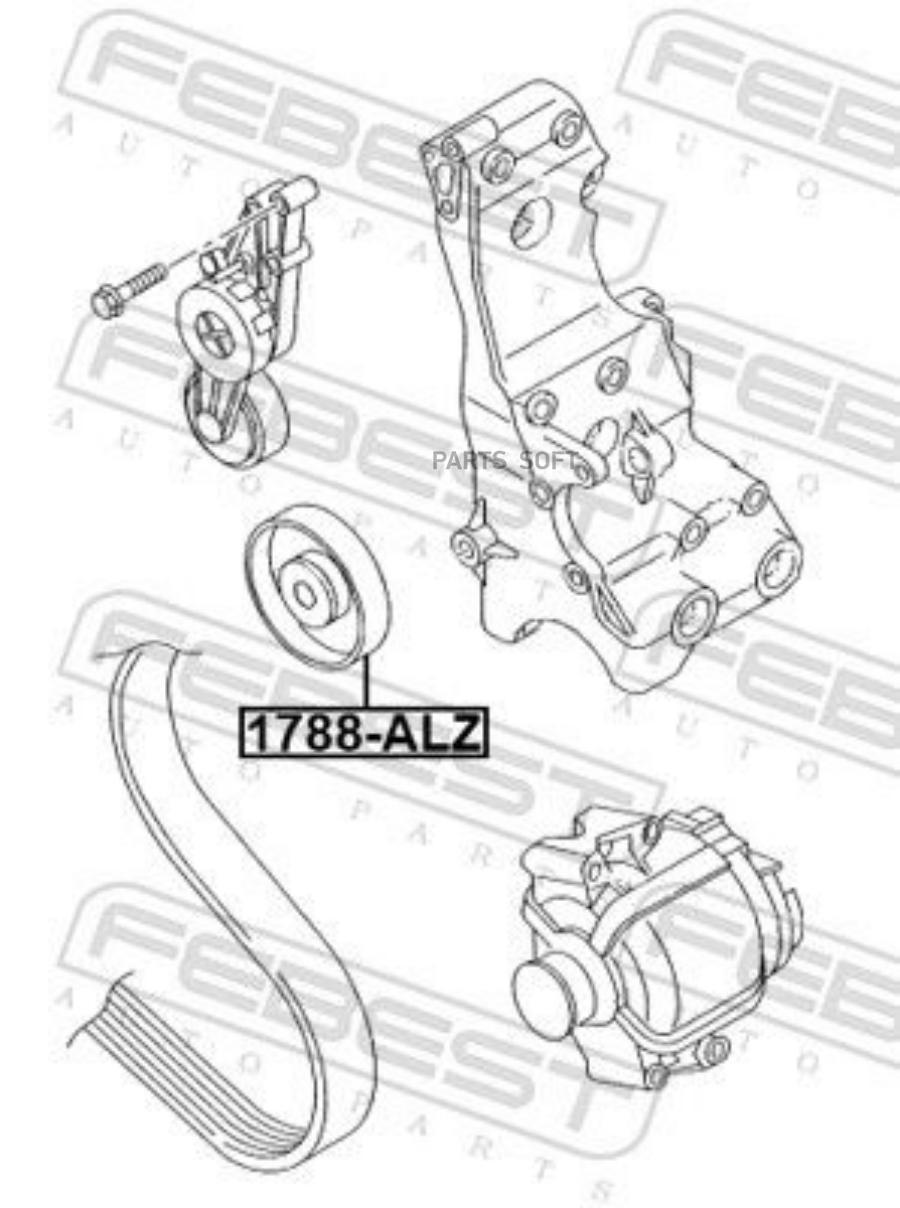 

Ролик обводной комплект VOLKSWAGEN PASSAT 2000-2012 1788-ALZ