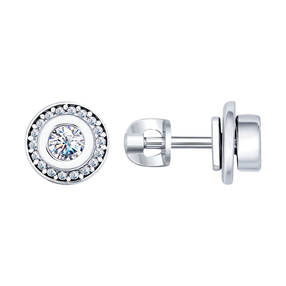 

Серьги из серебра с фианитом Diamant 94-122-01645-1, 94-122-01645-1