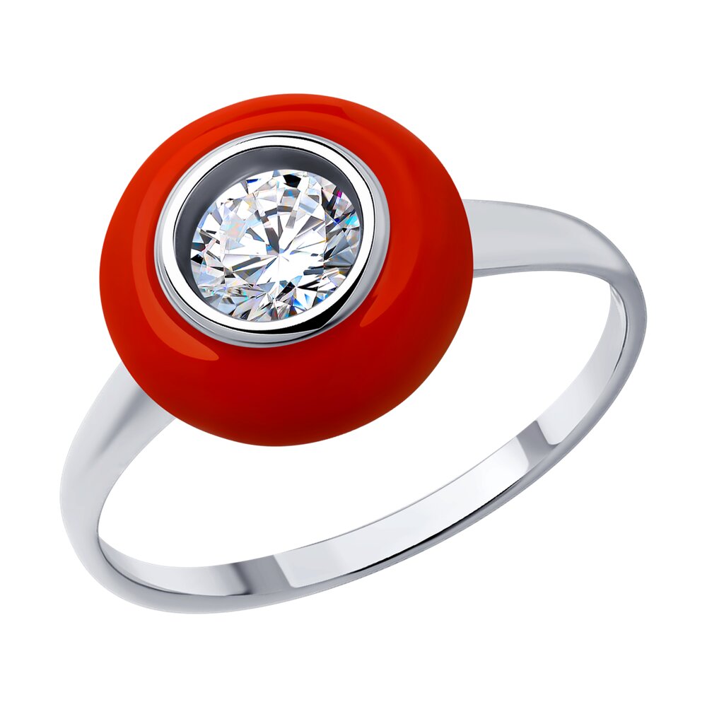 

Кольцо из серебра с фианитом/эмалью р. 18,5 Diamant 94-110-01730-1, 94-110-01730-1