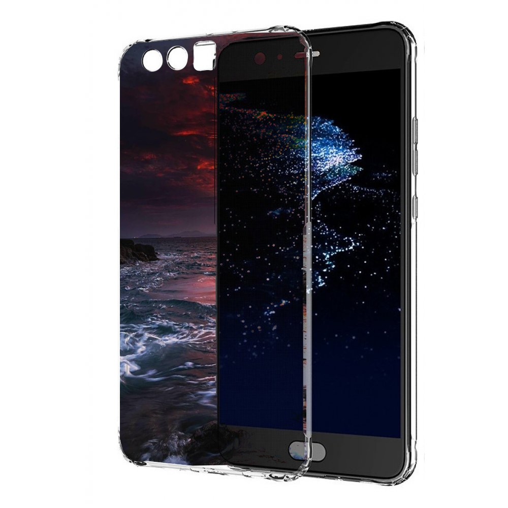 

Чехол бампер MyPads красивый залив для Huawei P10 Plus противоуд, Прозрачный, Tocco