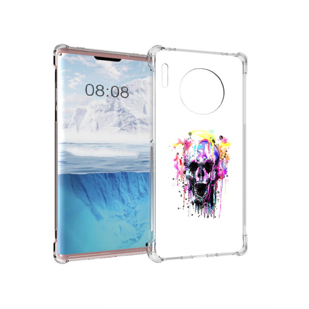

Чехол MyPads Tocco для Huawei Mate 30 Pro граффити череп, Прозрачный, Tocco