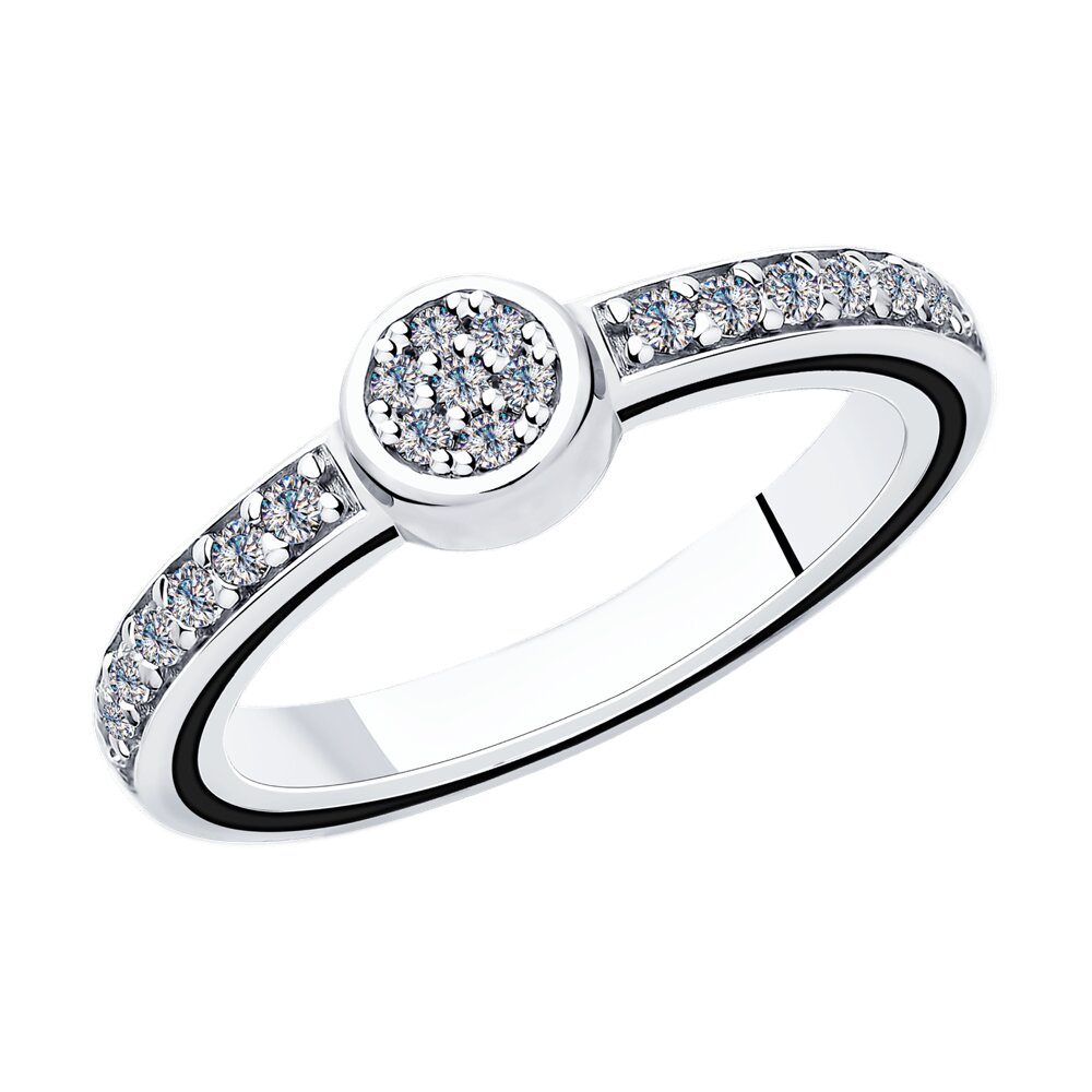 

Кольцо из серебра р. 19 Diamant 94-110-01642-1, эмаль\фианит, 94-110-01642-1