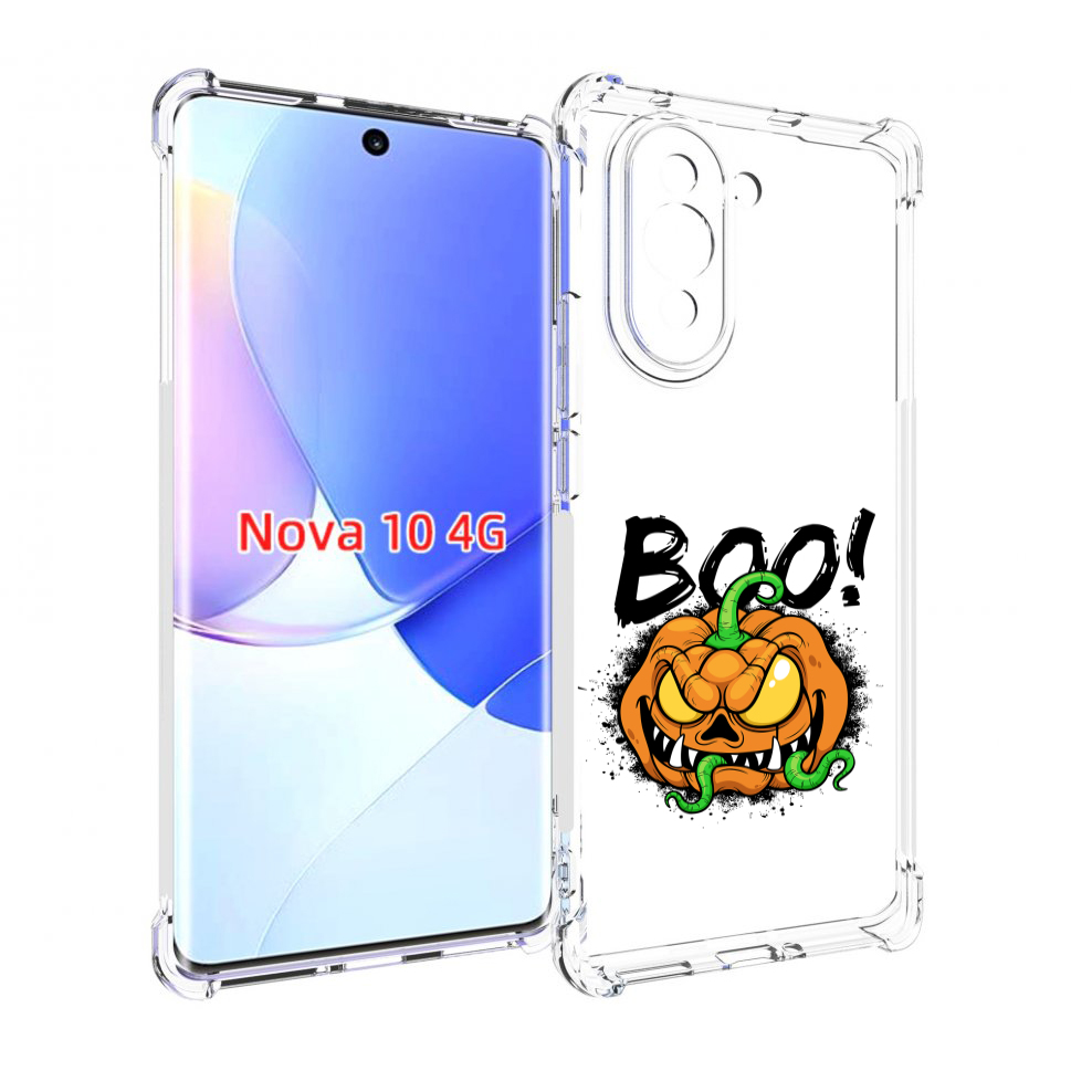 

Чехол MyPads Хэллоуин бу для Huawei Nova 10, Прозрачный, Tocco