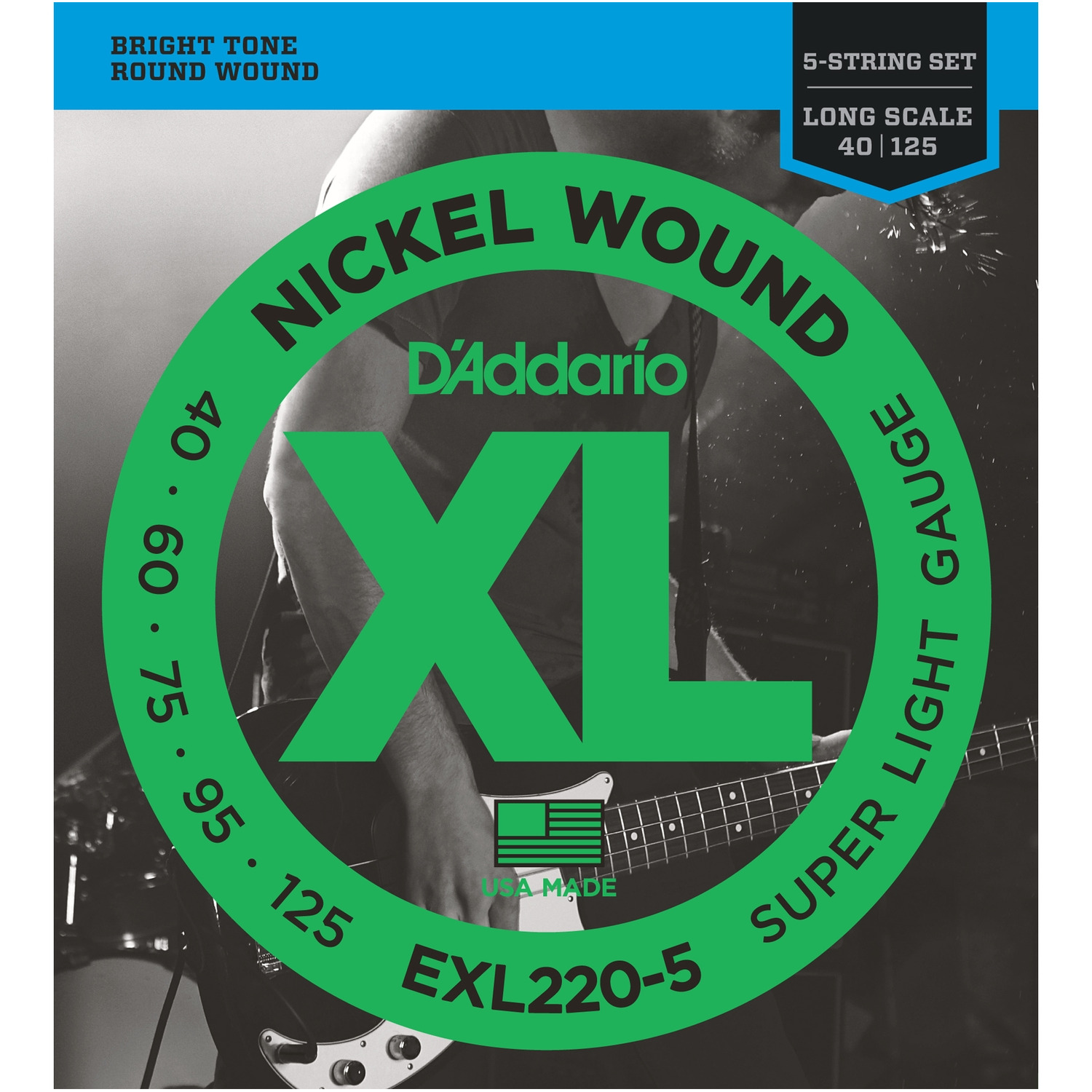 фото Струны для бас-гитары daddario exl220-5 d'addario