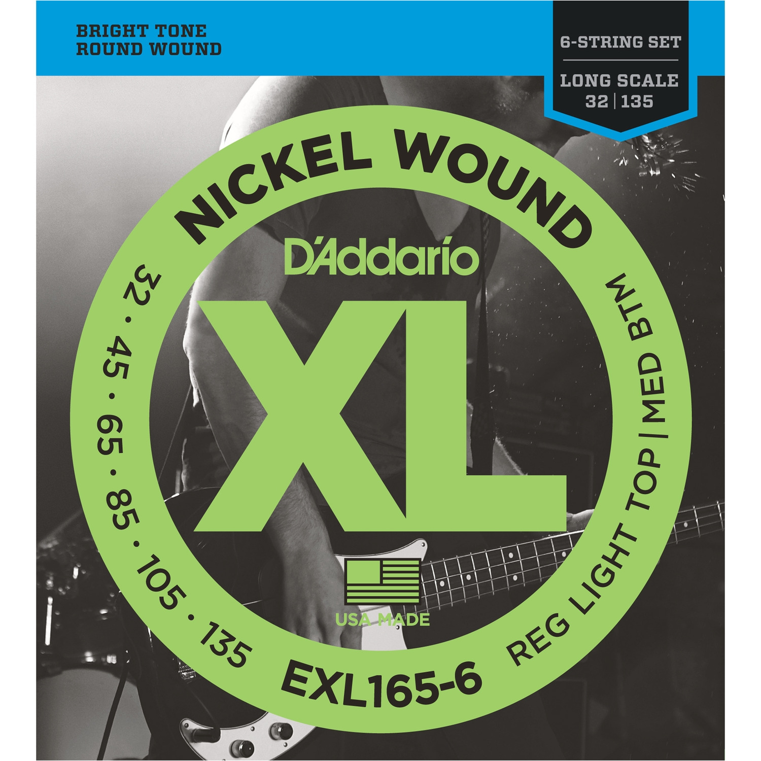 фото Струны для бас-гитары daddario exl165-6 d'addario