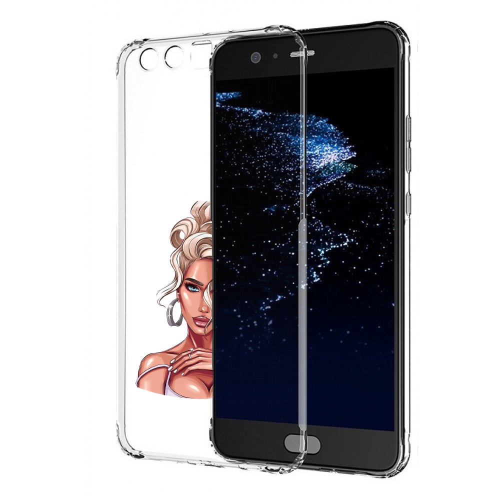 

Чехол бампер MyPads красивая-блондинка женский для Huawei P10 Pl, Прозрачный, Tocco