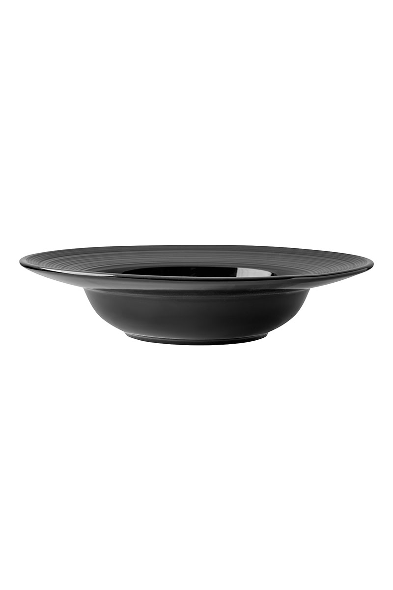 

Тарелка фарфоровая глубокая черная, Deep Black, 240х240х30 мм, BUFETT, 640088