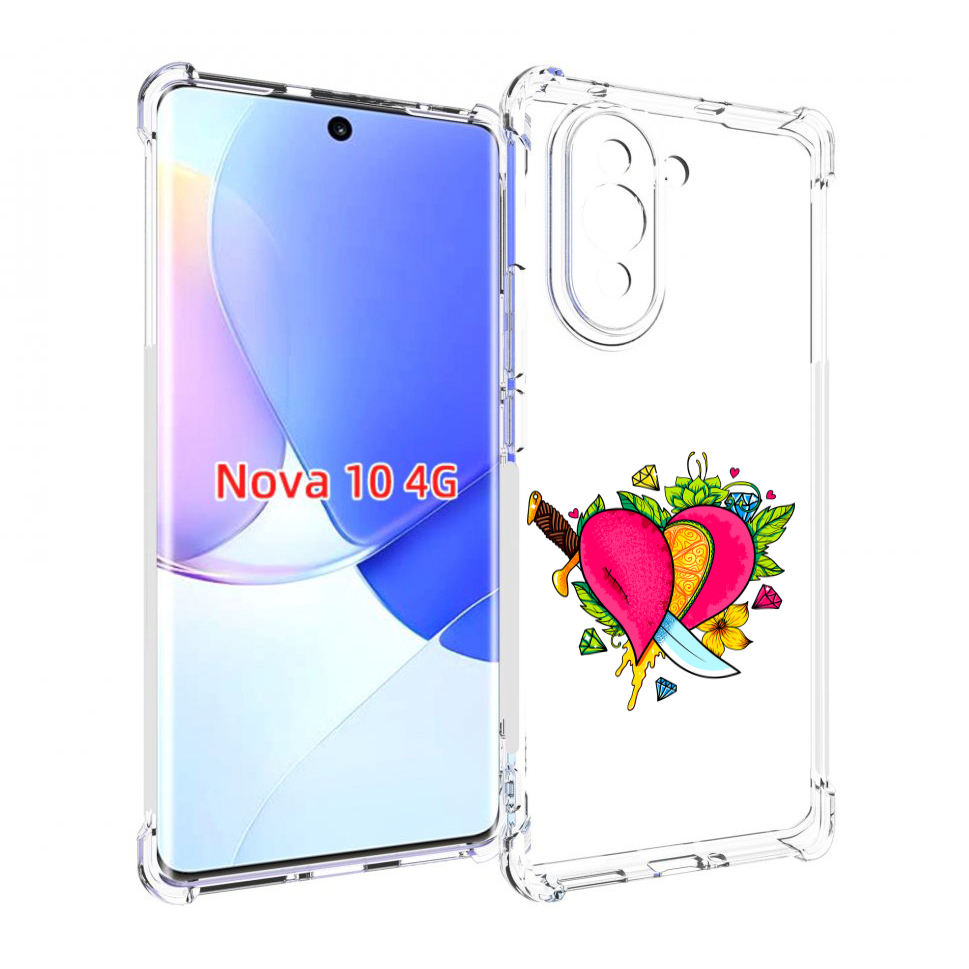 

Чехол MyPads Фруктовое сердце для Huawei Nova 10, Прозрачный, Tocco