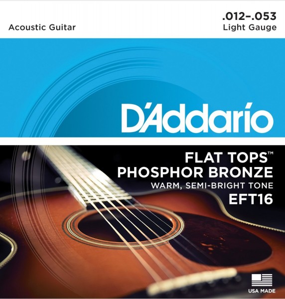 фото Струны для акустической гитары daddario eft16 d'addario