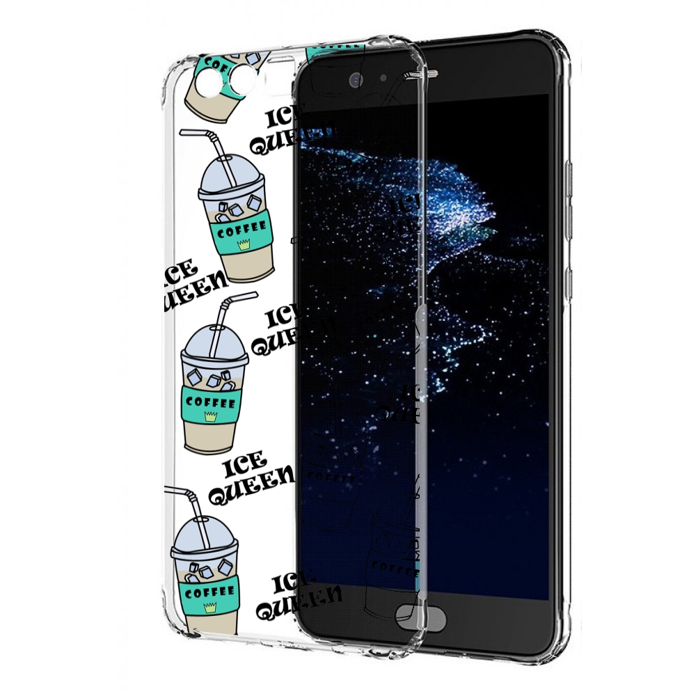 

Чехол бампер MyPads кофе-с-льдом для Huawei P10 Plus противоударный, Прозрачный, Tocco