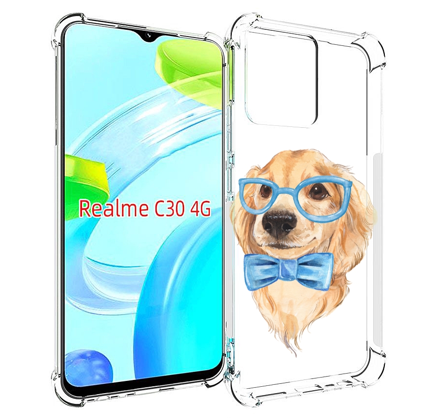 

Чехол MyPads Собака интеллигент для Realme C30 4G / Narzo 50i Prime, Прозрачный, Tocco