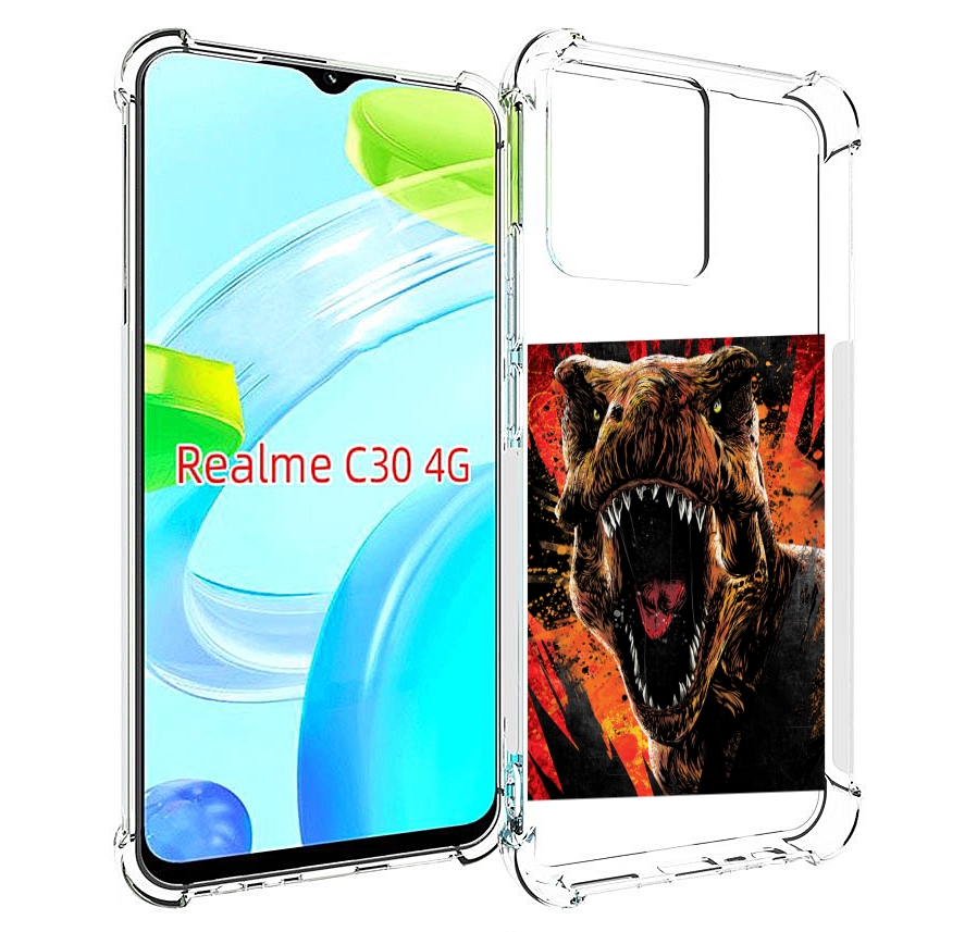 

Чехол MyPads Тиранозавр для Realme C30 4G / Narzo 50i Prime, Прозрачный, Tocco