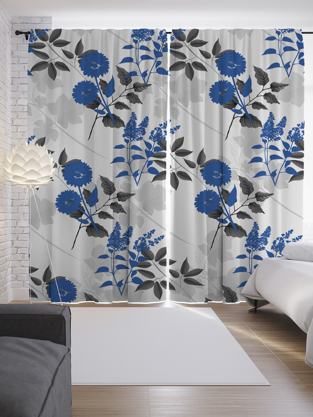 

Шторы с фотопечатью "Дыхание лета" из сатена, 290х265 см