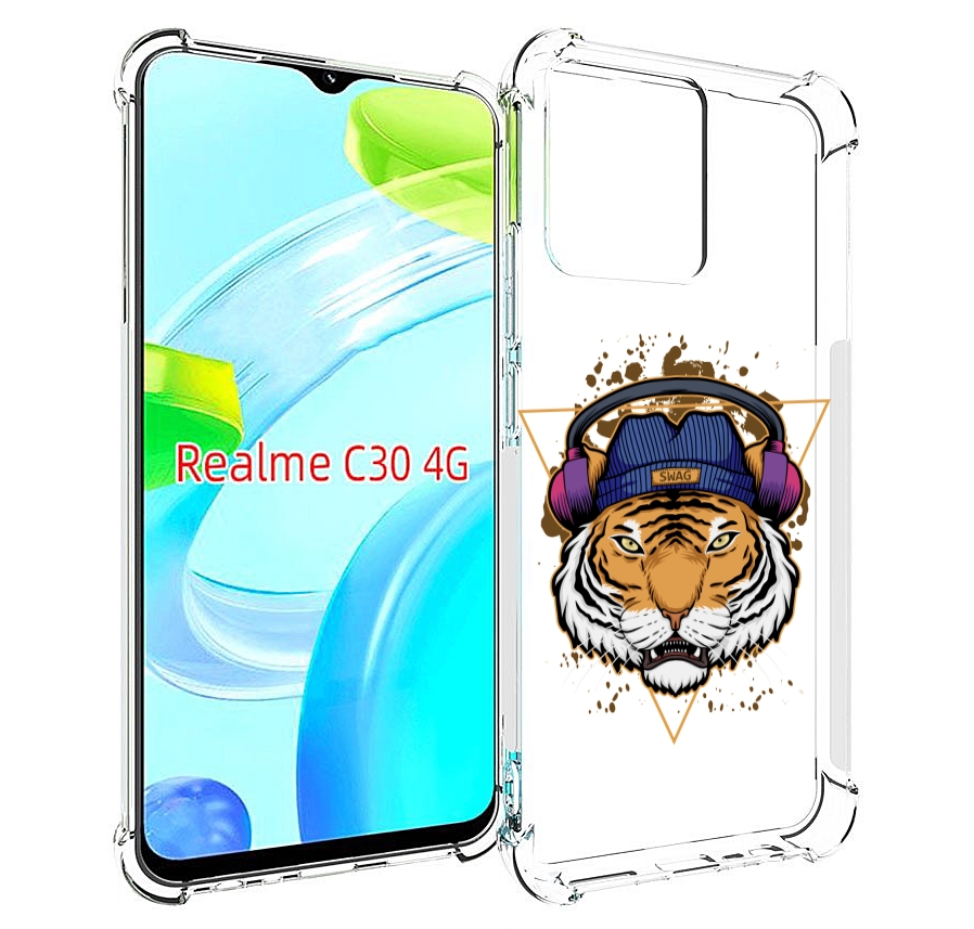 

Чехол MyPads Тигр-Свэг для Realme C30 4G / Narzo 50i Prime, Прозрачный, Tocco