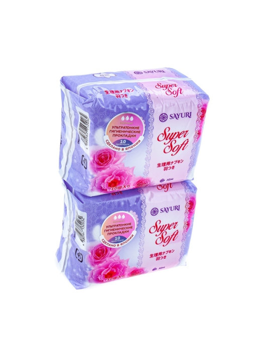 

Гигиенические прокладки для критических дней Sayuri Super Soft Япония 24 см 2 шт, PG56559