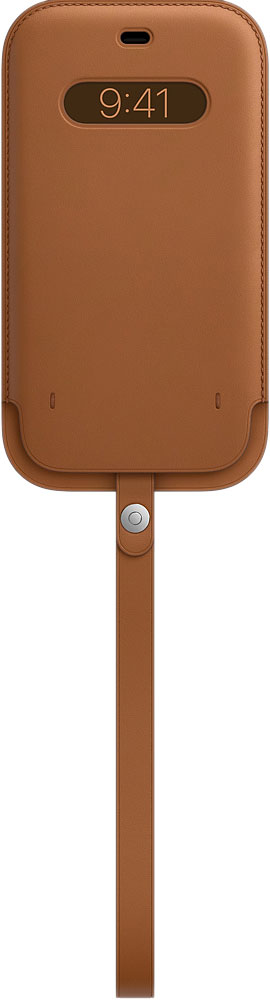 фото Чехол apple leather magsafe saddle brown для iphone 12 pro max (mhyg3ze/a)