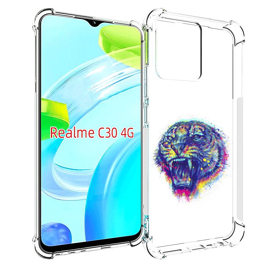 

Чехол MyPads Тигр 2 для Realme C30 4G / Narzo 50i Prime, Прозрачный, Tocco