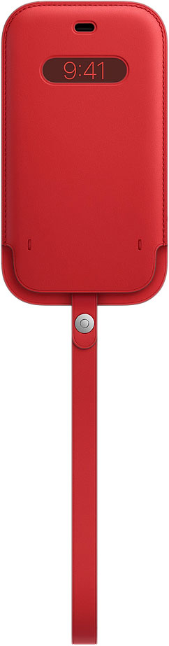 фото Чехол apple leather magsafe (product)red для iphone 12/12 pro (mhye3ze/a)