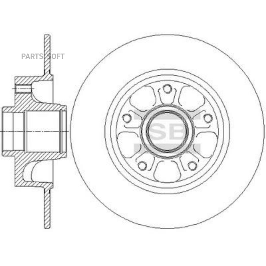 

Тормозной диск Sangsin brake SD3070