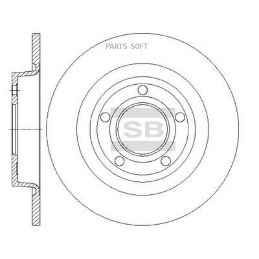 

Тормозной диск Sangsin brake SD4427