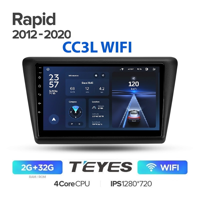 

Магнитола Teyes CC3L WIFI 2/32 Skoda Rapid 2012-2020, CC3L WIFI