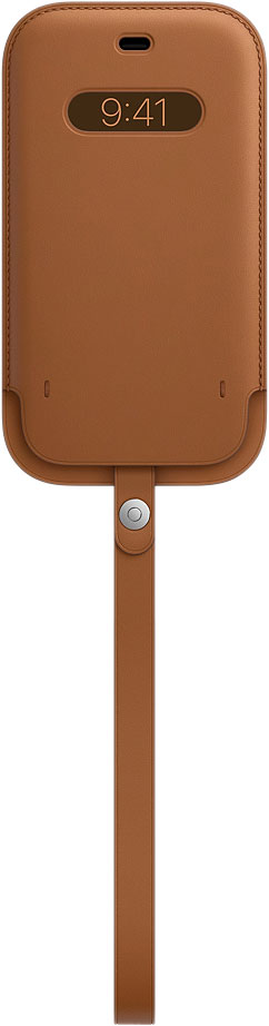 фото Чехол apple leather magsafe saddle brown для iphone 12/12 pro mhyc3ze/a)