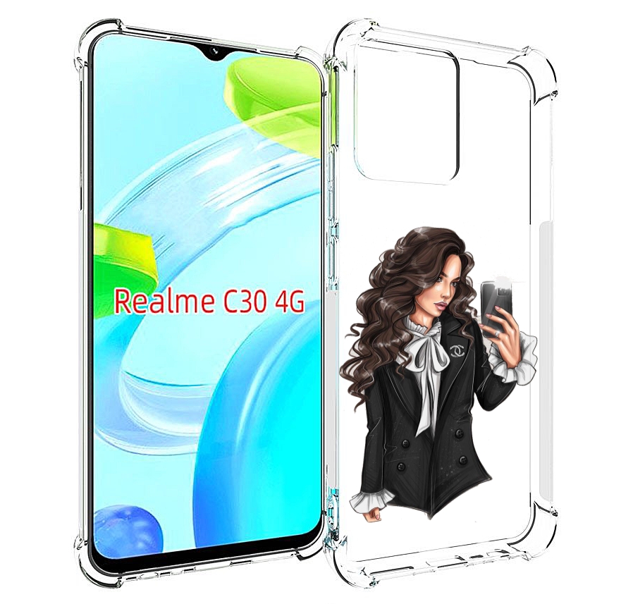 

Чехол MyPads Стильная-девушка для Realme C30 4G / Narzo 50i Prime, Прозрачный, Tocco