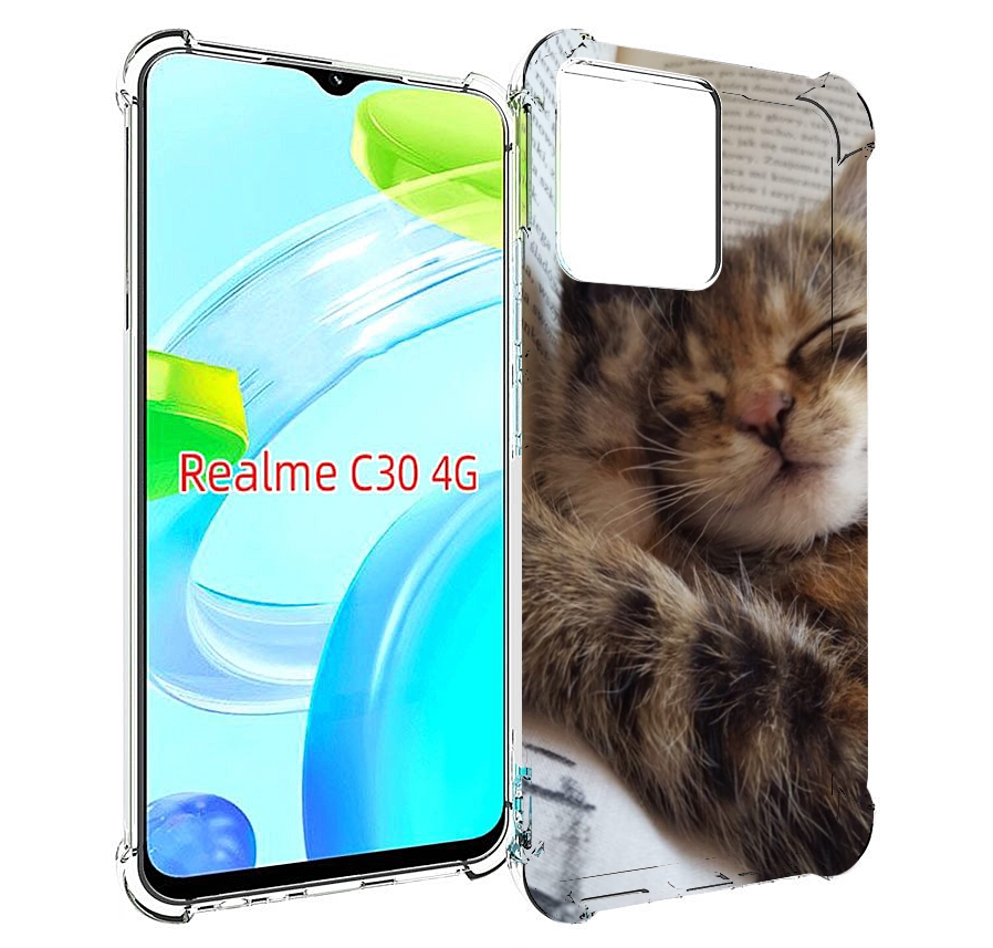 

Чехол MyPads Спящий-котенок для Realme C30 4G / Narzo 50i Prime, Прозрачный, Tocco