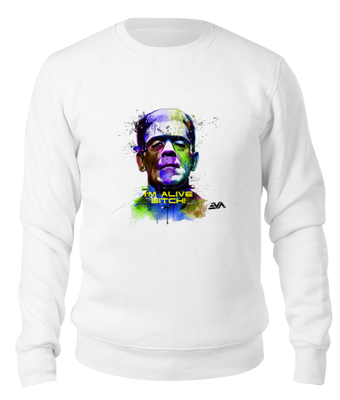 

Свитшот унисекс Printio Арт франкенштейн белый XS, Арт франкенштейн