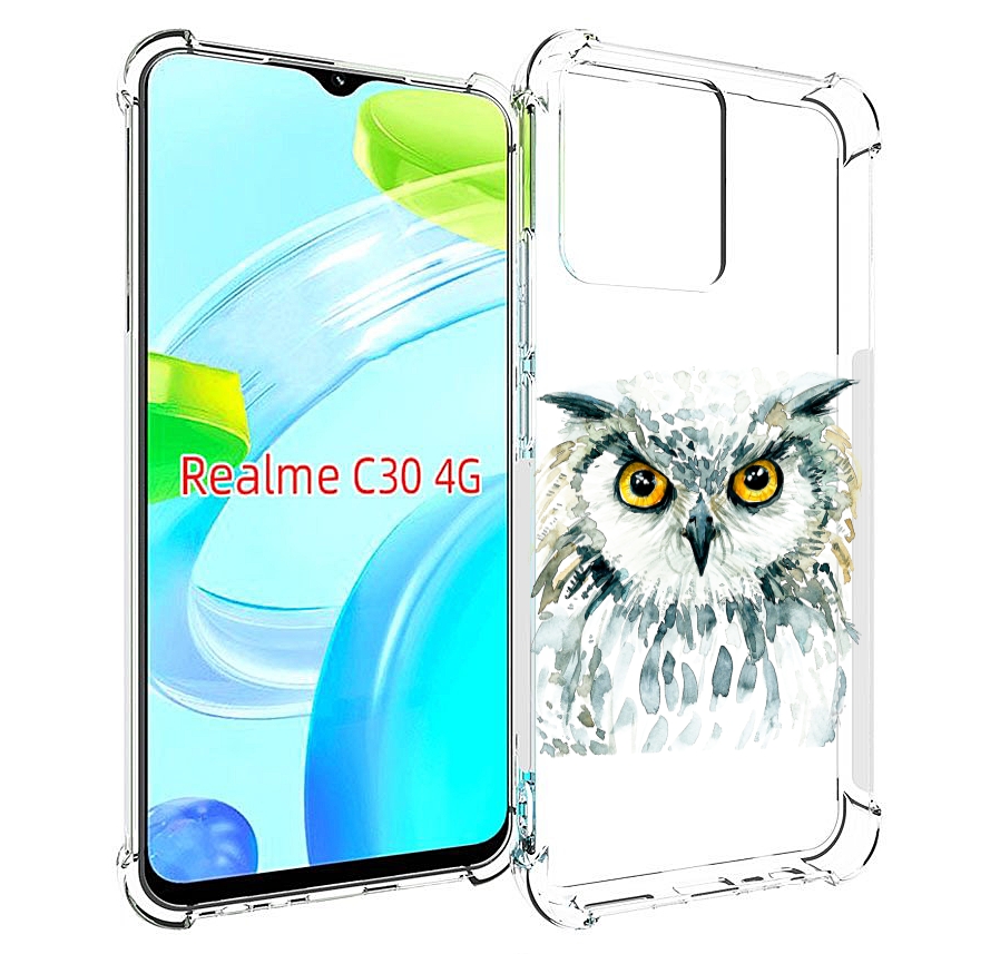 

Чехол MyPads Серьезная сова для Realme C30 4G / Narzo 50i Prime, Прозрачный, Tocco