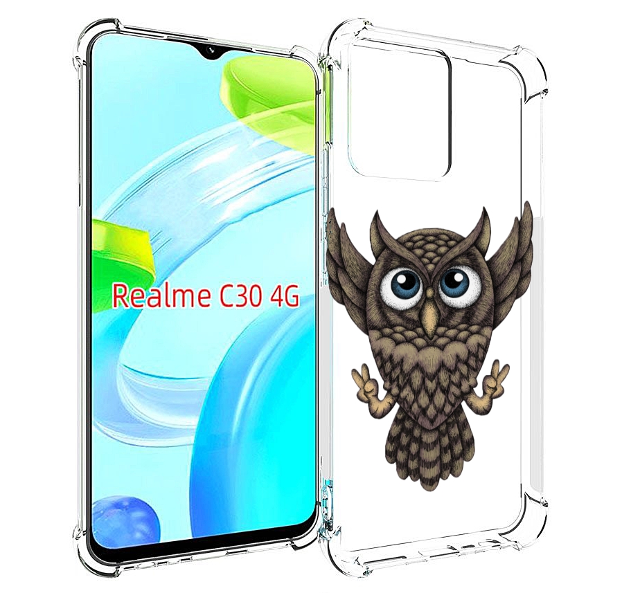 

Чехол MyPads Сова для Realme C30 4G / Narzo 50i Prime, Прозрачный, Tocco