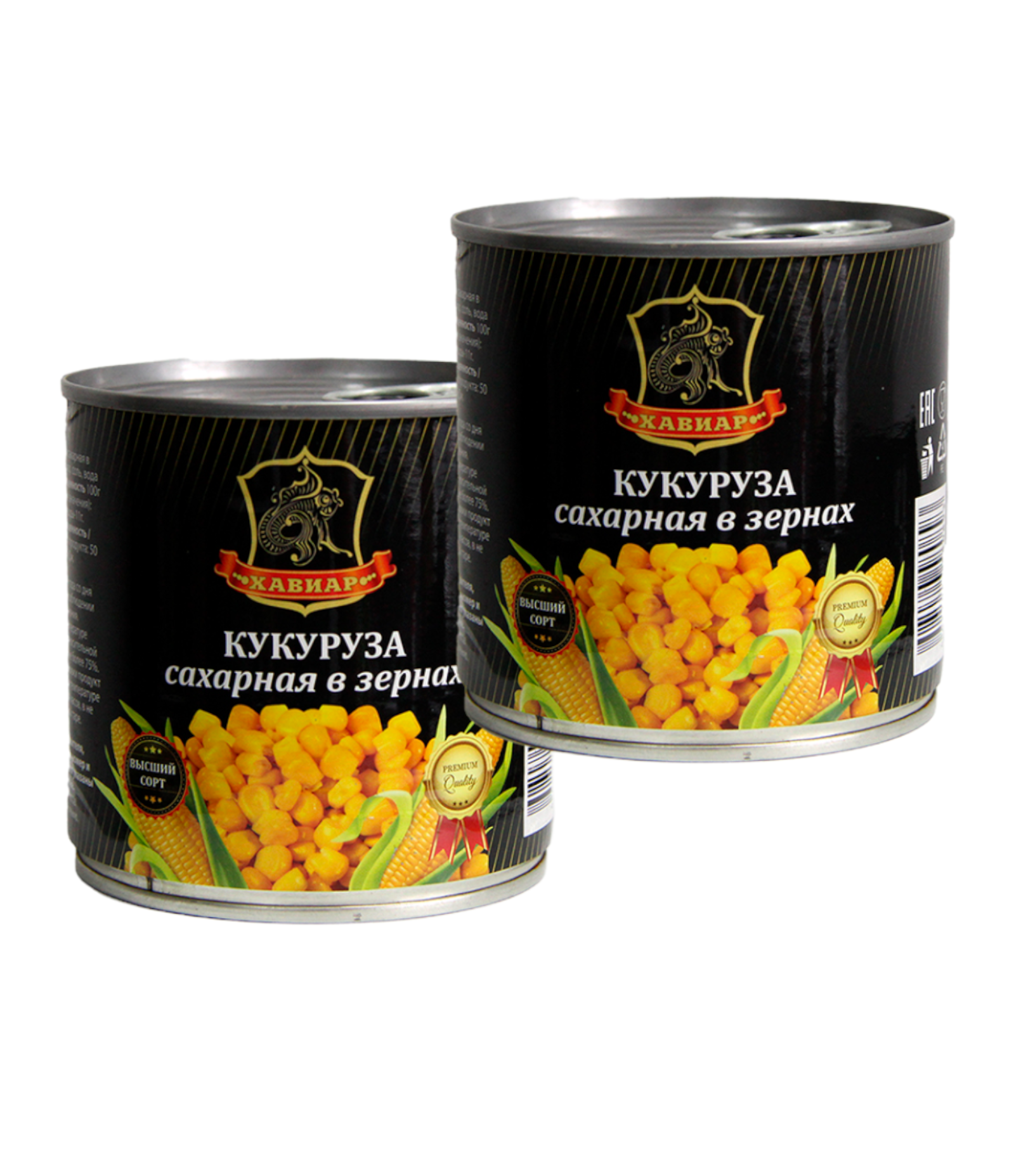 

Кукуруза сахарная в зернах, ГОСТ, Хавиар, 2 шт. по 340 г, Кукуруза сахарная в зернах