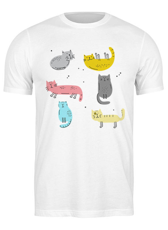 

Футболка мужская Printio Cats here 2984768 белая M, Белый, Cats here 2984768