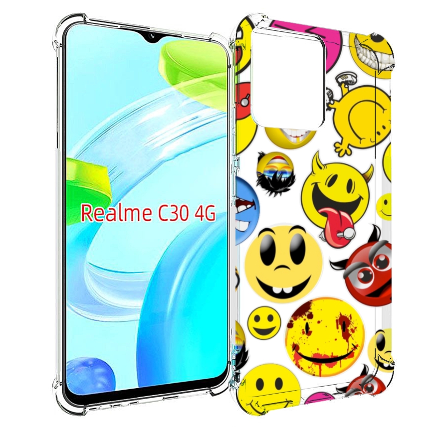 

Чехол MyPads Смайлики для Realme C30 4G / Narzo 50i Prime, Прозрачный, Tocco
