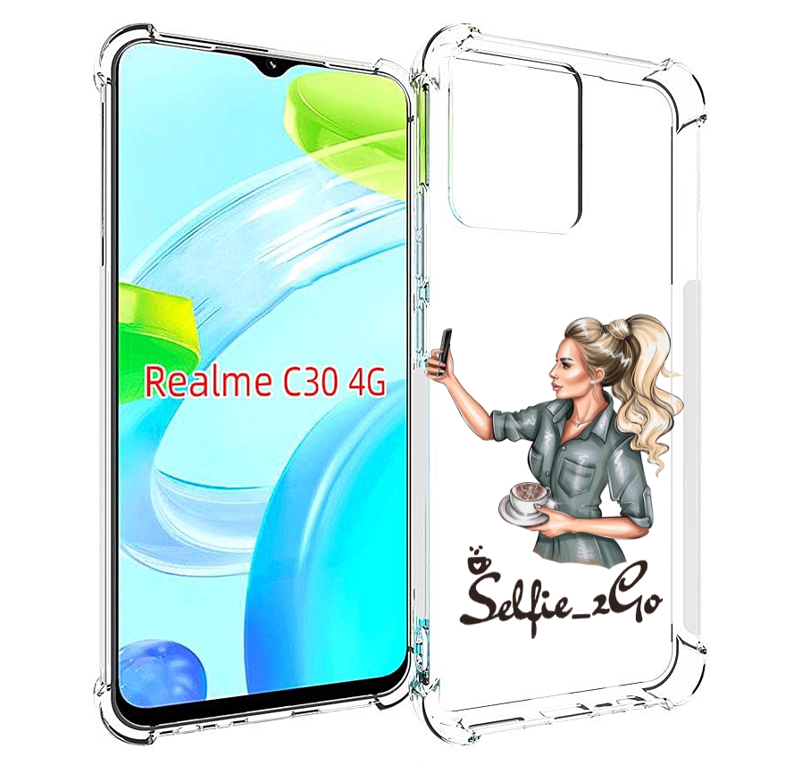 

Чехол MyPads Селфи-девушка женский для Realme C30 4G / Narzo 50i Prime, Прозрачный, Tocco
