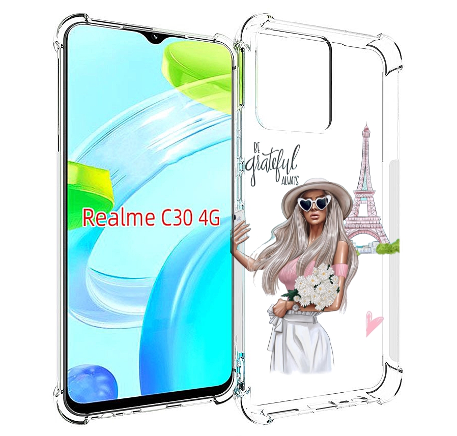 

Чехол MyPads Селфи-в-Париже женский для Realme C30 4G / Narzo 50i Prime, Прозрачный, Tocco