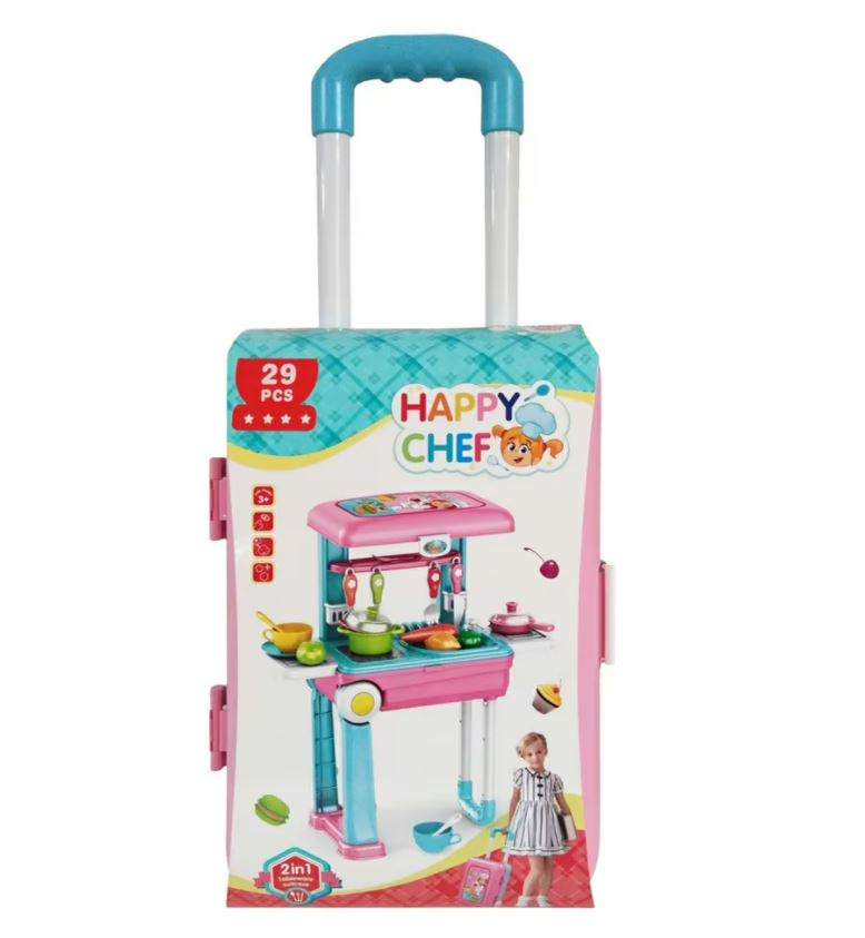 фото Игровой набор happy chef кухня в чемодане bigga 29 предметов