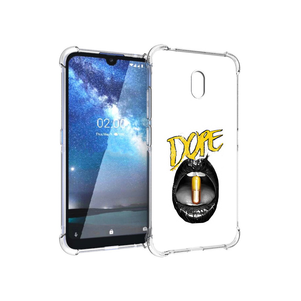 

Чехол MyPads Tocco для Nokia 2.2 губы (PT134721.103.303), Прозрачный, Tocco