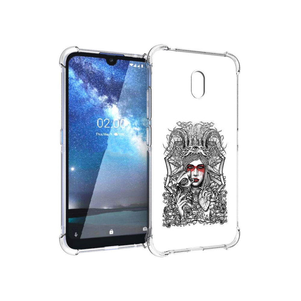 

Чехол MyPads Tocco для Nokia 2.2 грусная девушка (PT134721.103.302), Прозрачный, Tocco