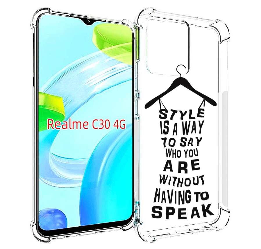 

Чехол MyPads Сарафан-из-слов для Realme C30 4G / Narzo 50i Prime, Прозрачный, Tocco